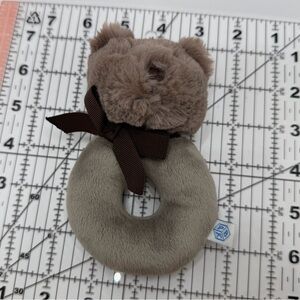 Brown Plush Bear Rattle Toy
